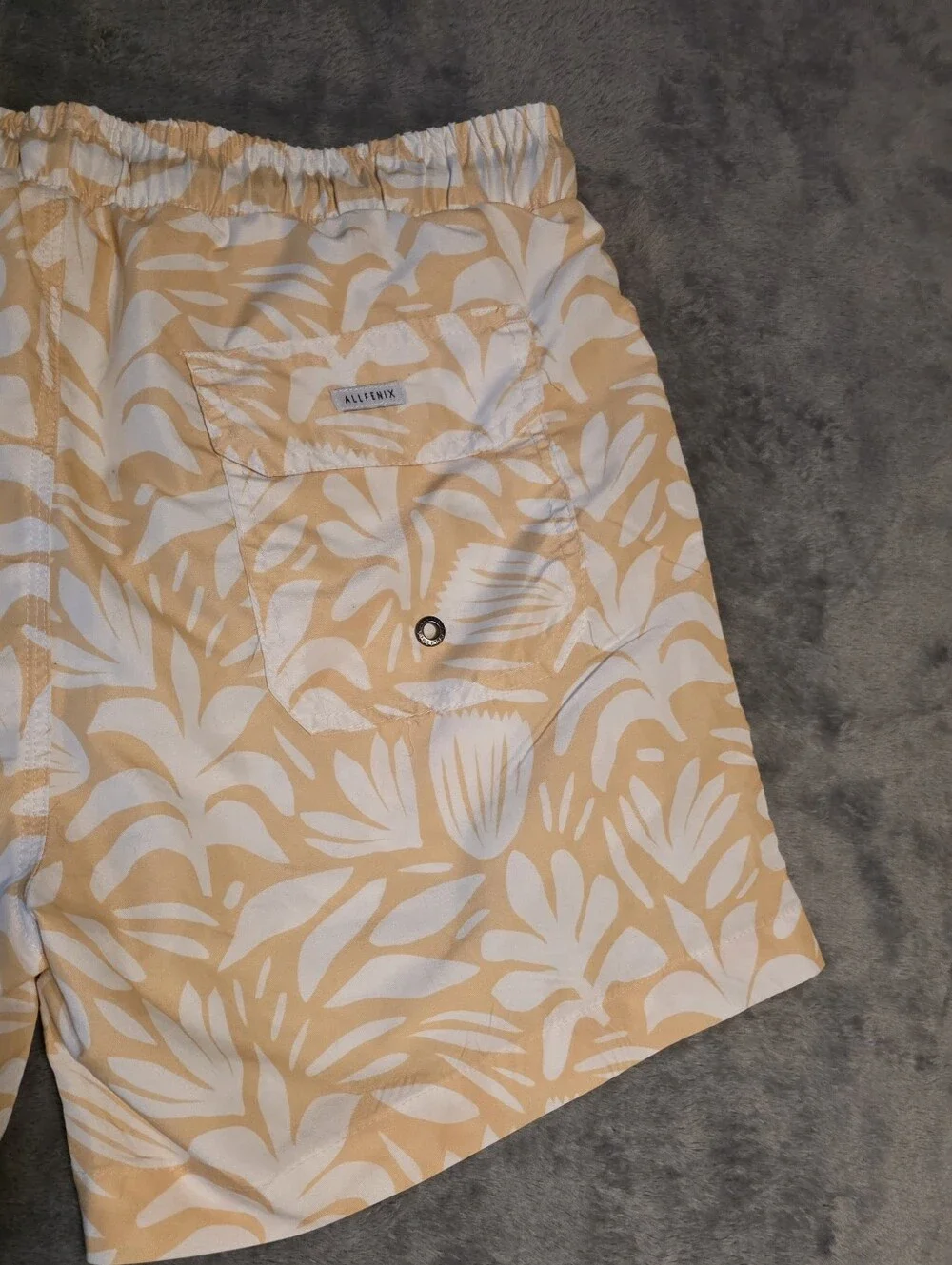 Allfenix Wilo Botanical Swim Shorts Yellow White Size Medium